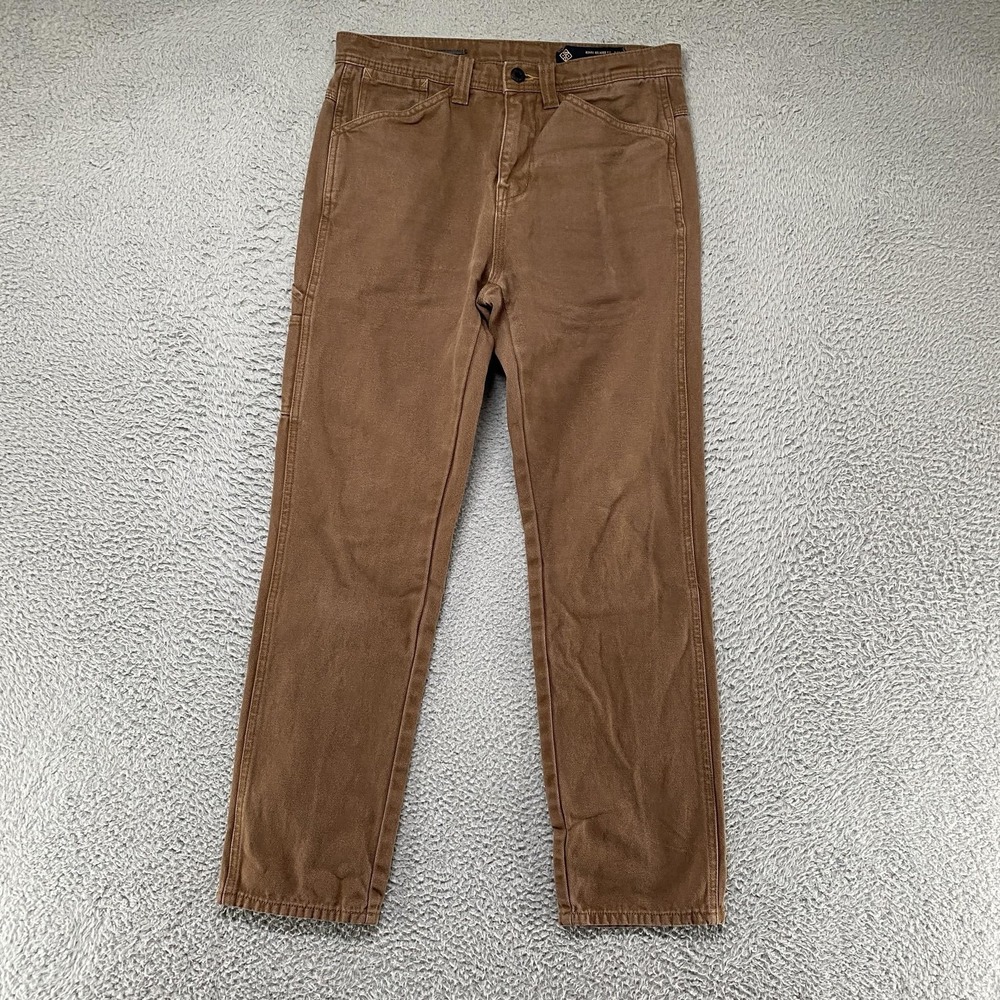 Roark Carpenter Pants Mens 31x32 Brown Relaxed Fit Workwear Canvas Cotton